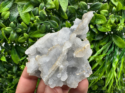 Blue Chalcedony Quartz with Chlorite Inclusions: Krushev Dol Mine Crystal
