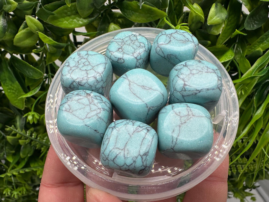Synthetic Turquoise Tumbled Stone: Polished Reiki Healing Crystal