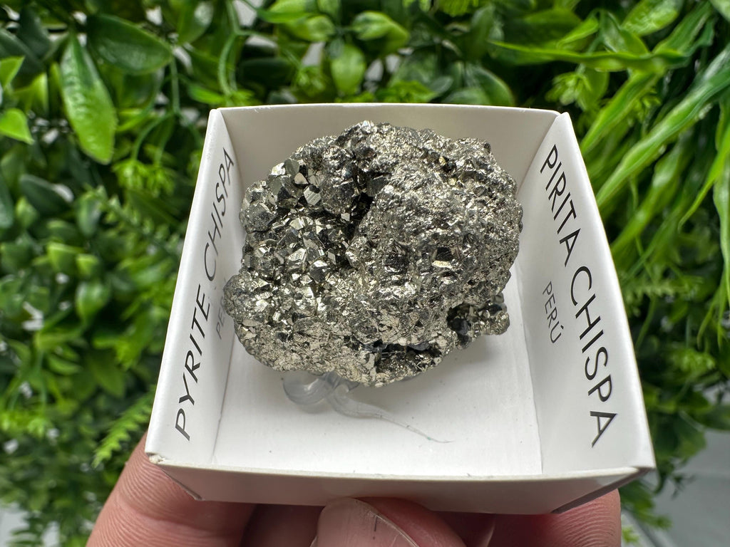 Peruvian Pyrite Cube, Natural Shiny Mineral Specimen, Home Decor Stone