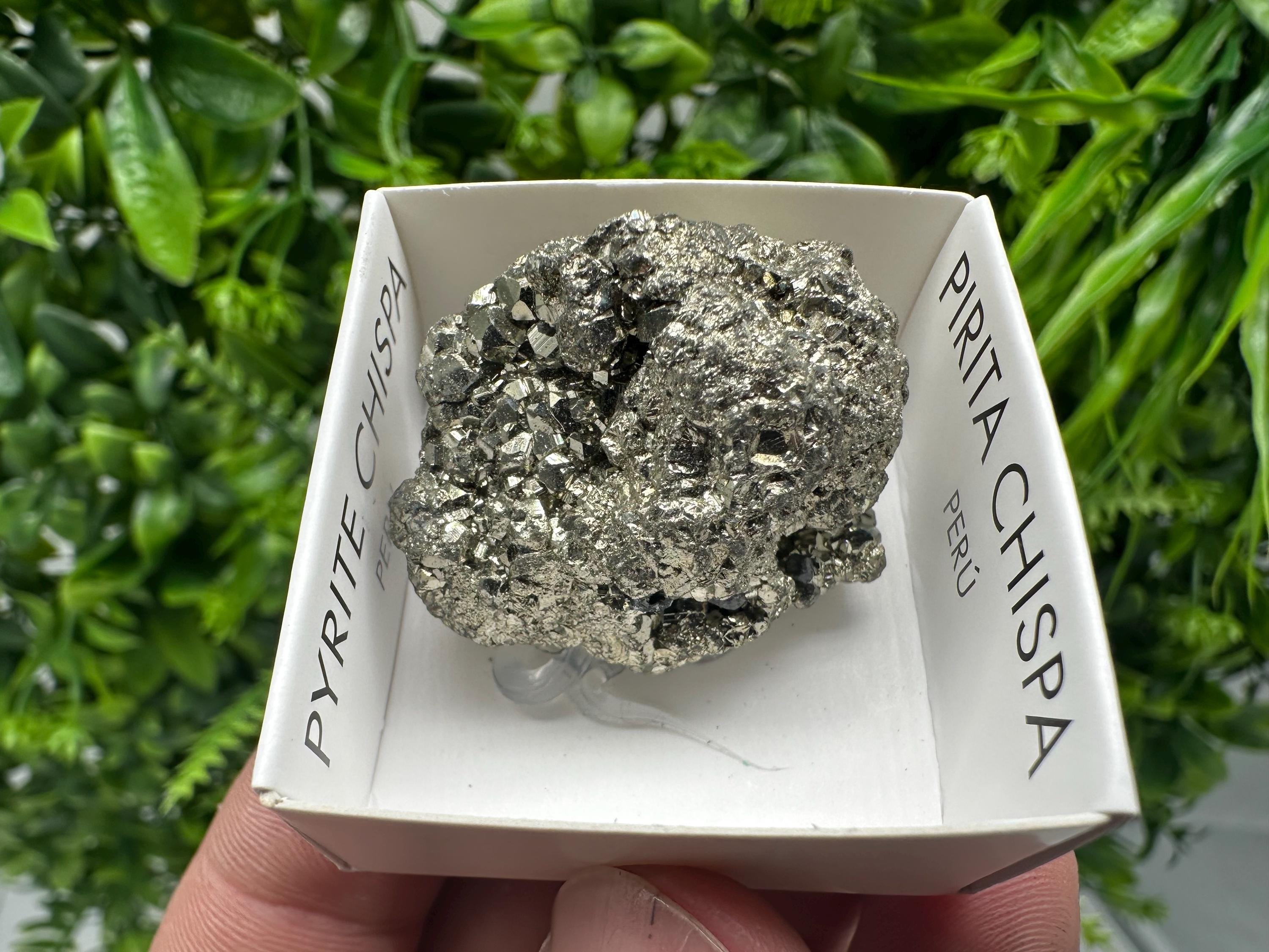 Peruvian Pyrite Cube, Natural Shiny Mineral Specimen, Home Decor Stone