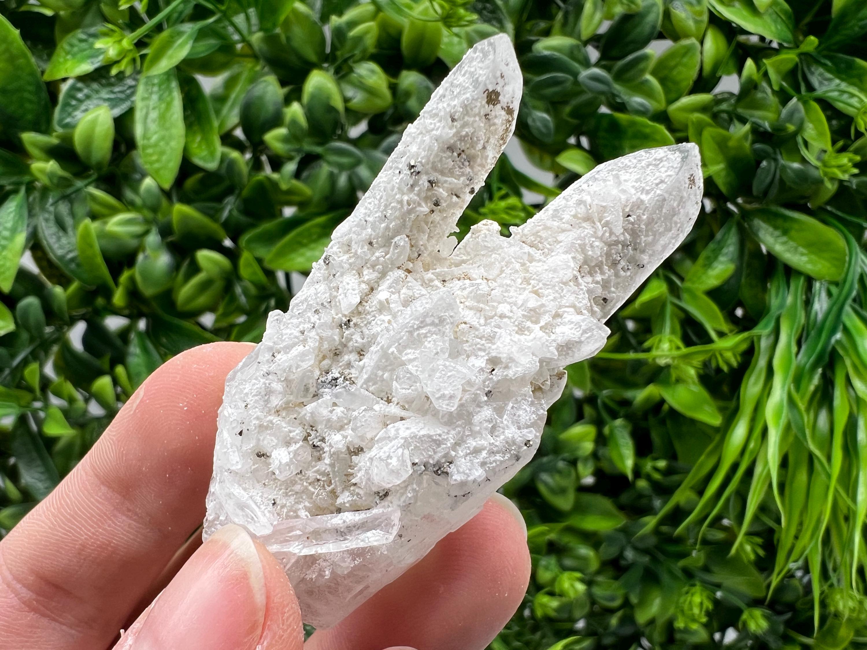 Transparent Quartz with Pyrite, Krushev Dol Mine Crystal, Bulgaria