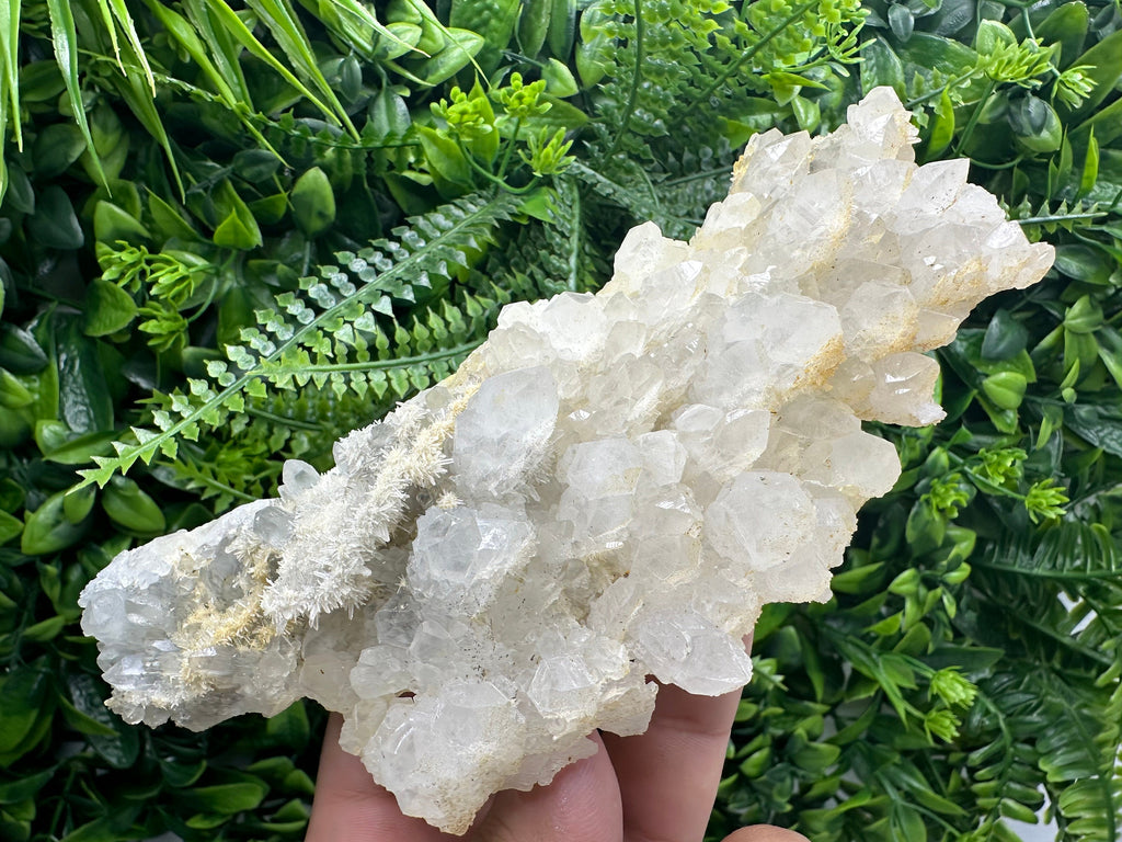 Quartz with Limonite: Natural Crystal Home Decor