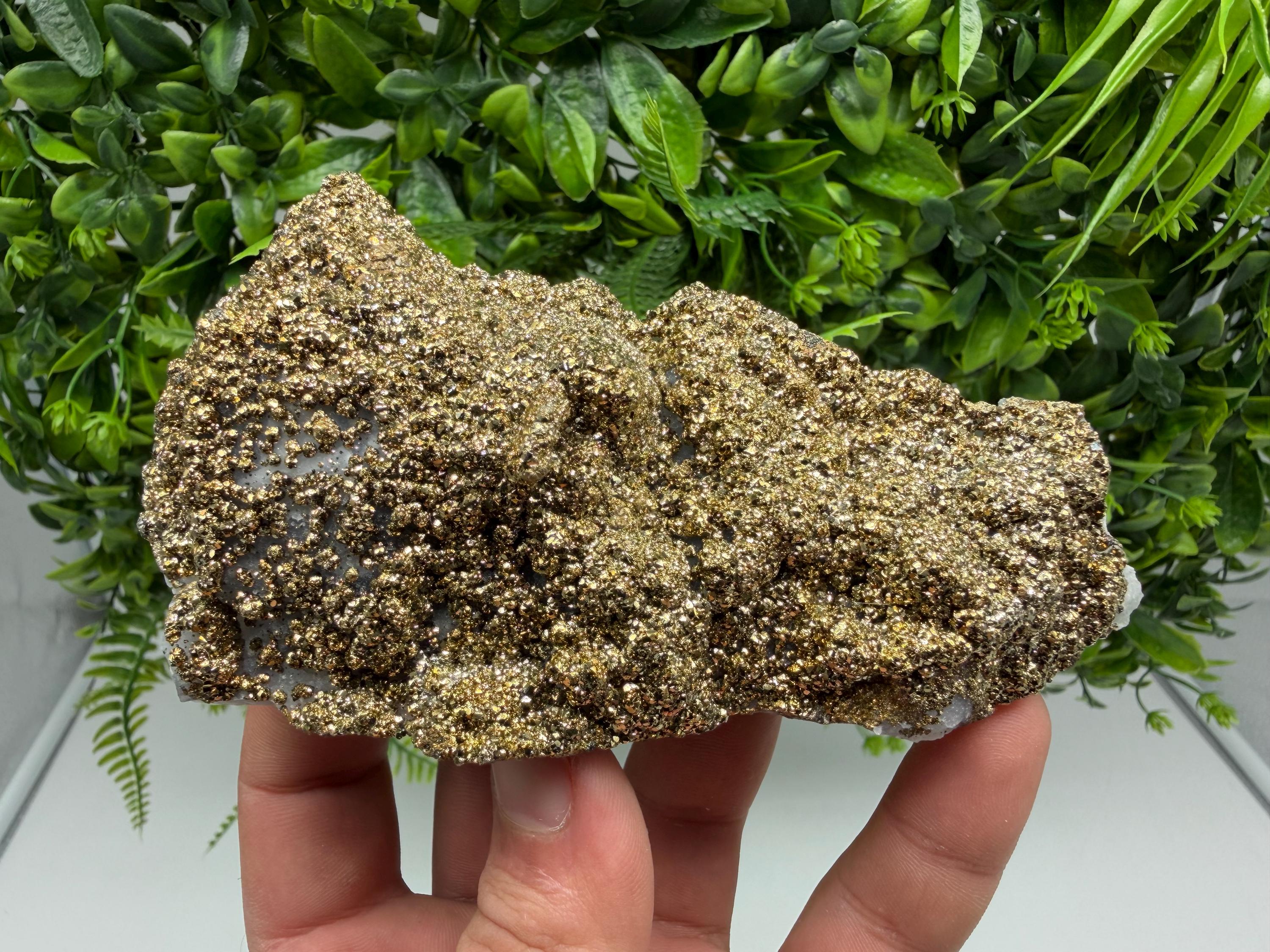 Marcasite Cluster on Chalcedony, Bulgaria Mineral Specimen
