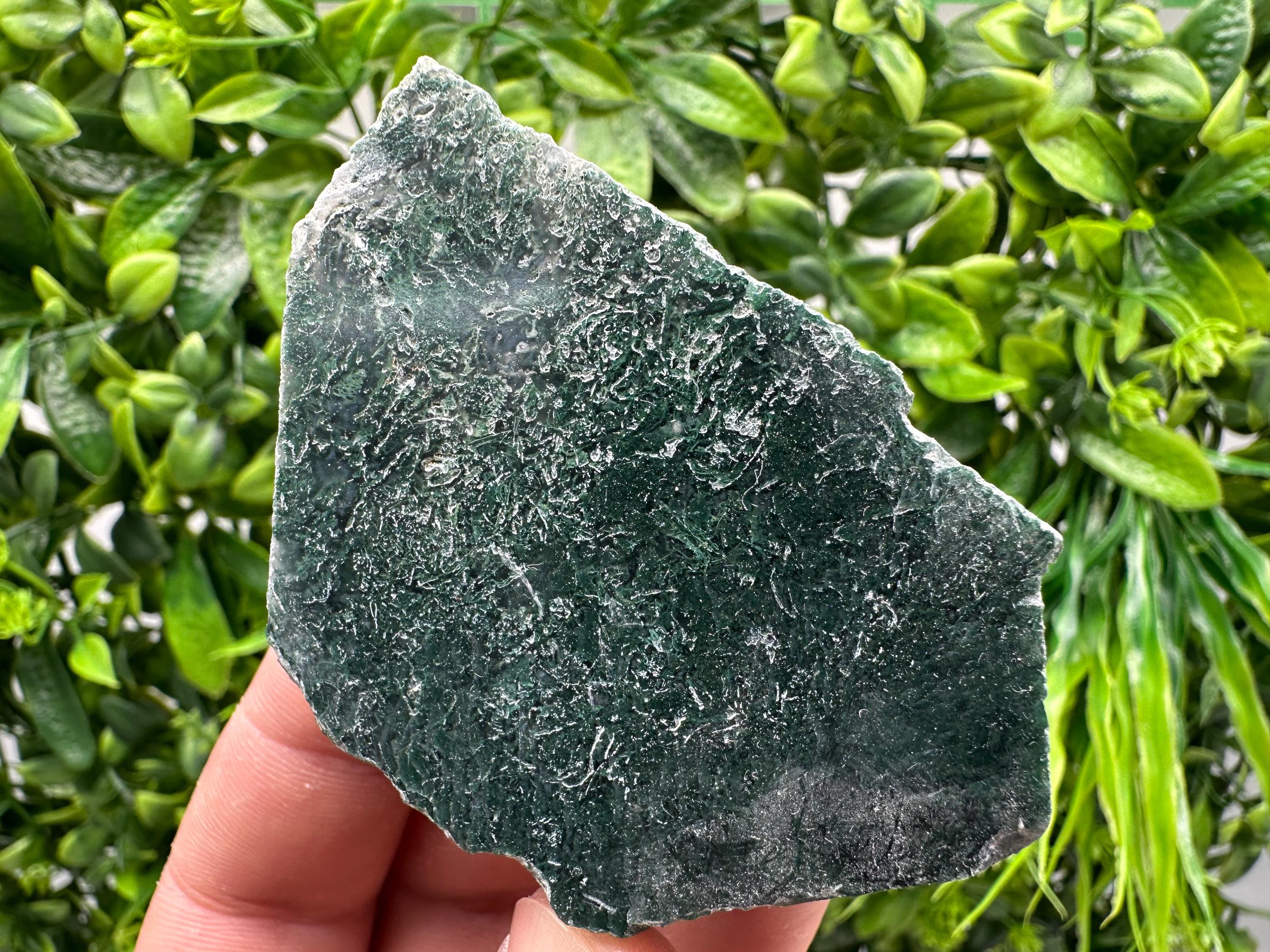 Polished Moss Agate Slab: Crystal Slice (7/5 cm, 103 grams)