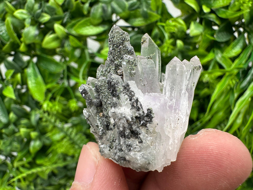 Amethyst Phantom Quartz with Chalcedony and Chlorite Inclusions