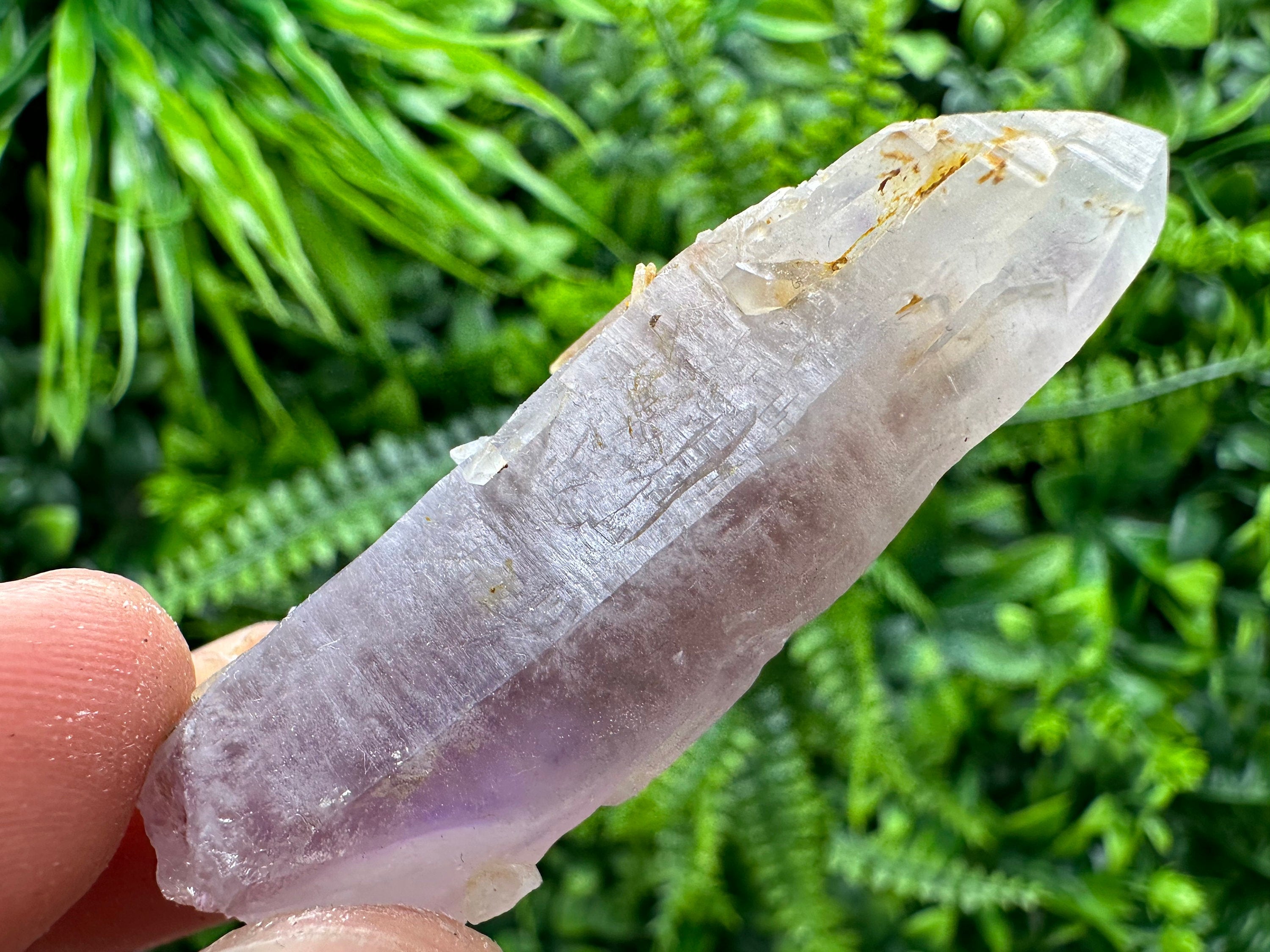 Phantom Amethyst Crystal Specimen with Cerussite