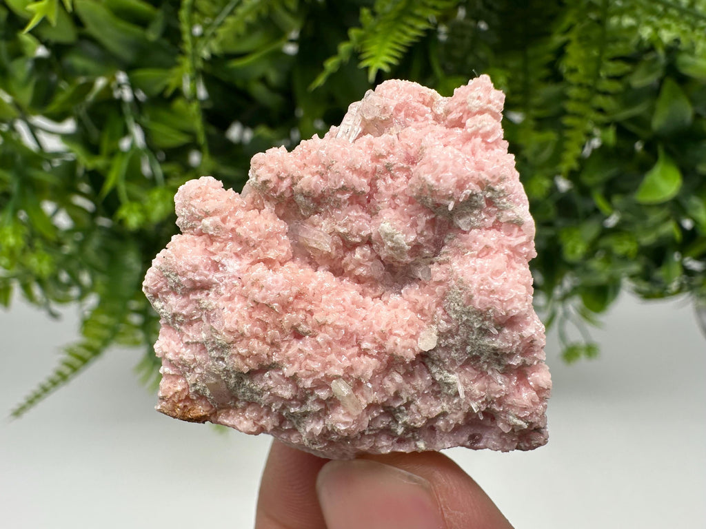 Rhodochrosite on Quartz, Starnica Mine, Bulgaria