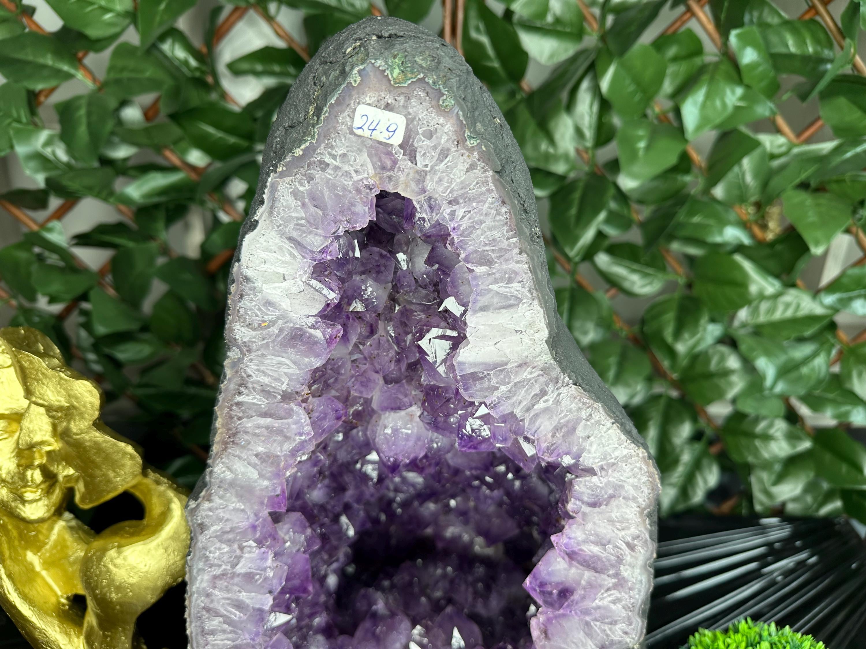 Large Amethyst Geode, Brazil Mineral Specimen, Purple Quartz