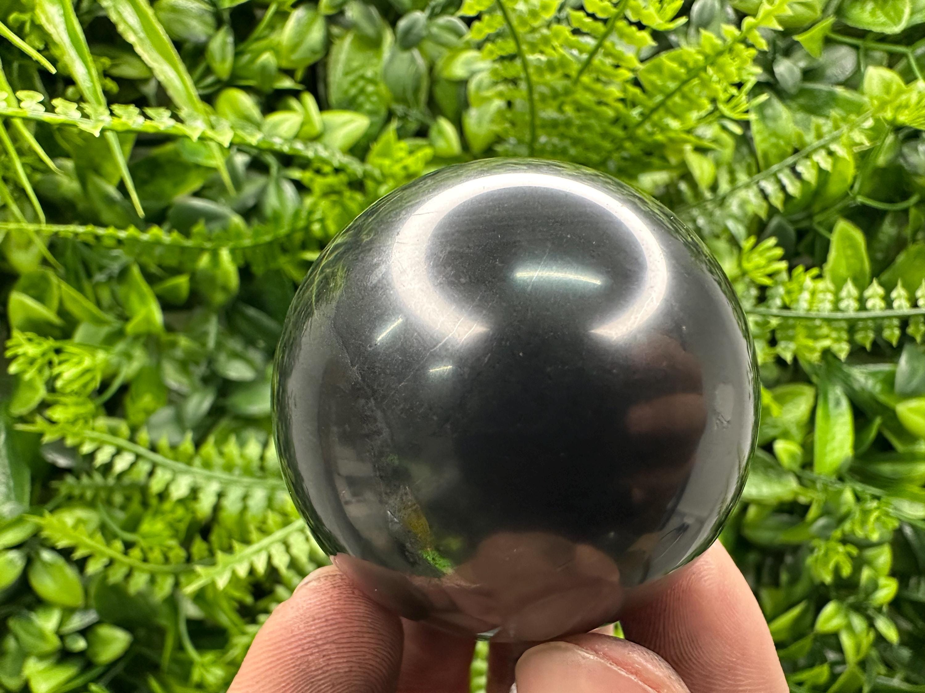Shungite Sphere 5cm: Polished EMF Protection Crystal