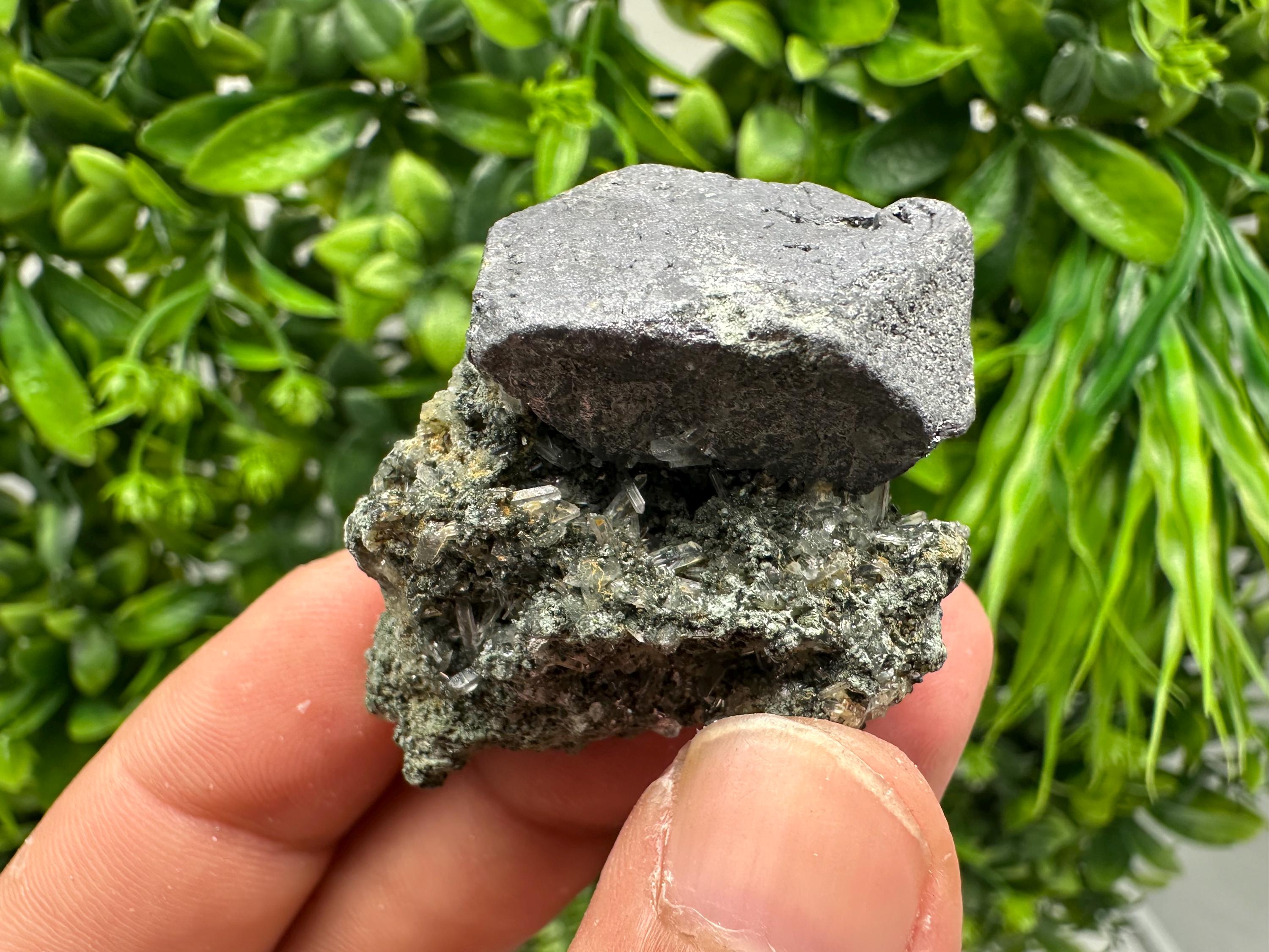 Stunning Shiny Galena,Sphalerite on needle Quartz,from Borieva mine,Bulgaria natural mine Souvenir crystal,collectors speciment,gift,stone