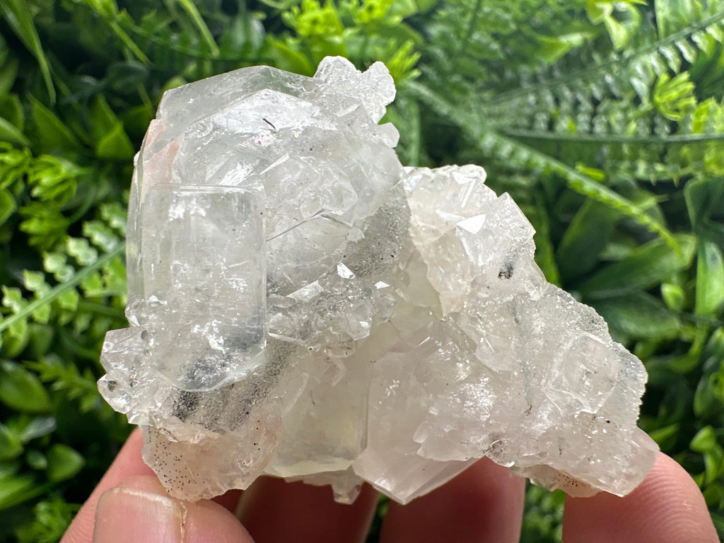 Apophyllite Stilbite on Chalcedony, India Mineral Specimen