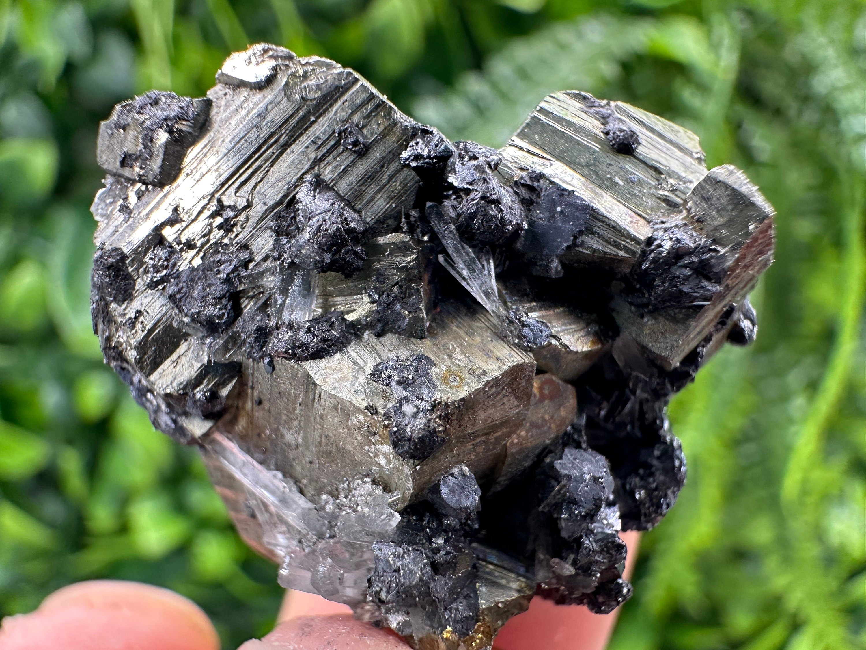 Shiny Pyrite Sphalerite Crystal: Borieva Mine, Bulgaria