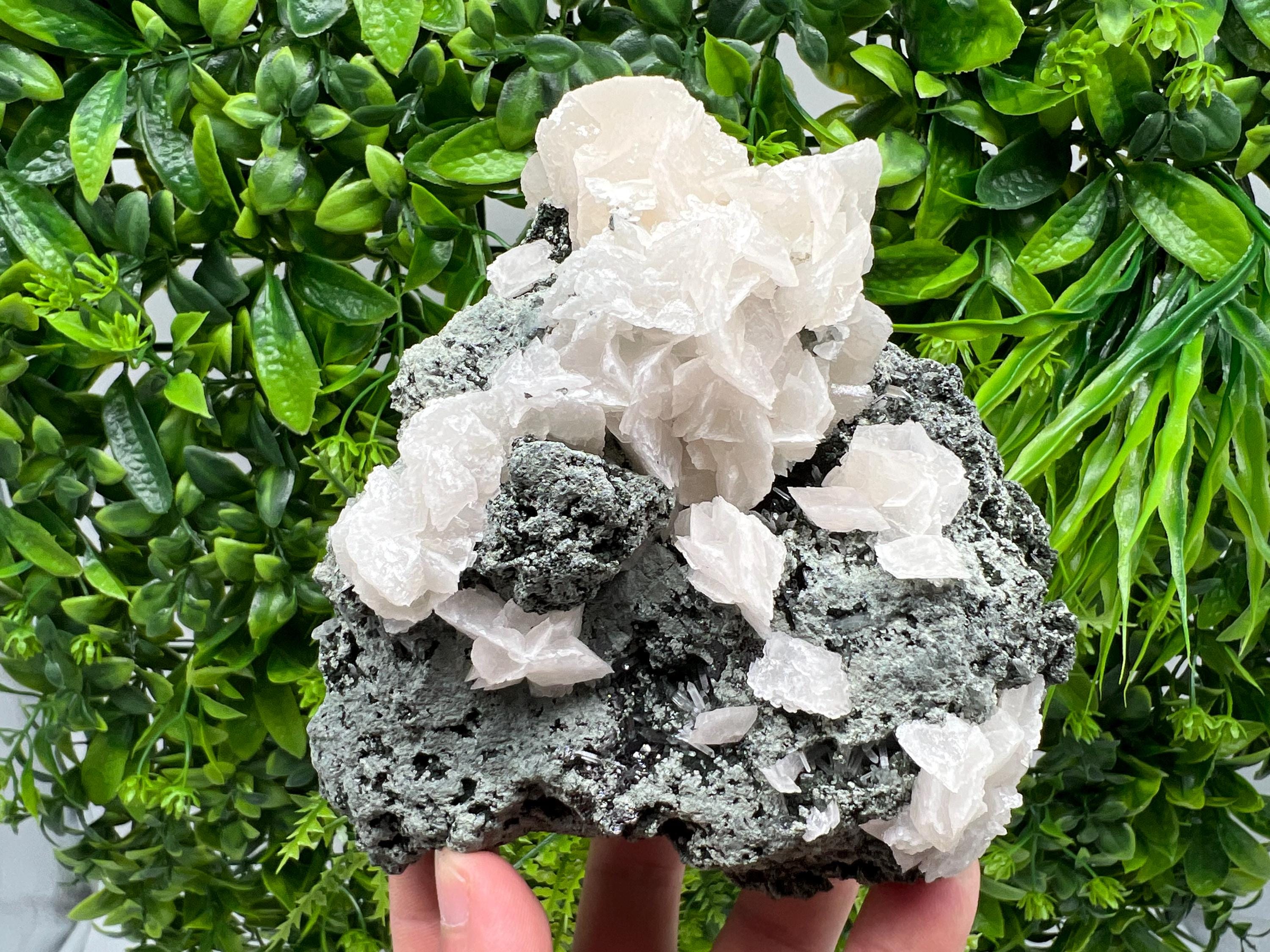 Calcite Quartz on Chlorite Matrix, Borieva Mine Mineral Specimen