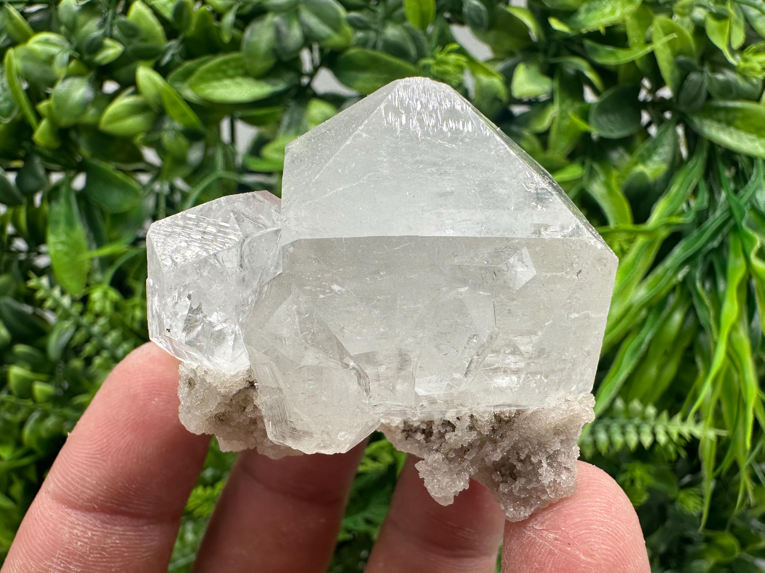 Apophyllite Stilbite on Chalcedony Specimen, India Crystal