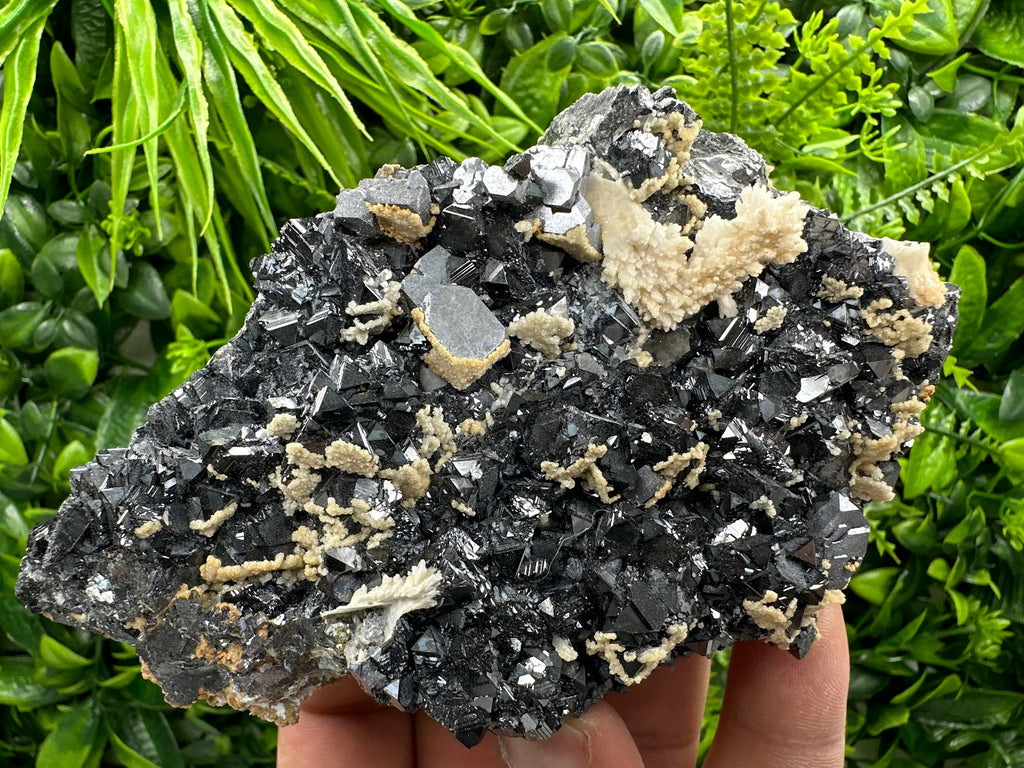 Galena, Calcite, and Sphalerite Mineral Specimen: Borieva Mine, Bulgaria