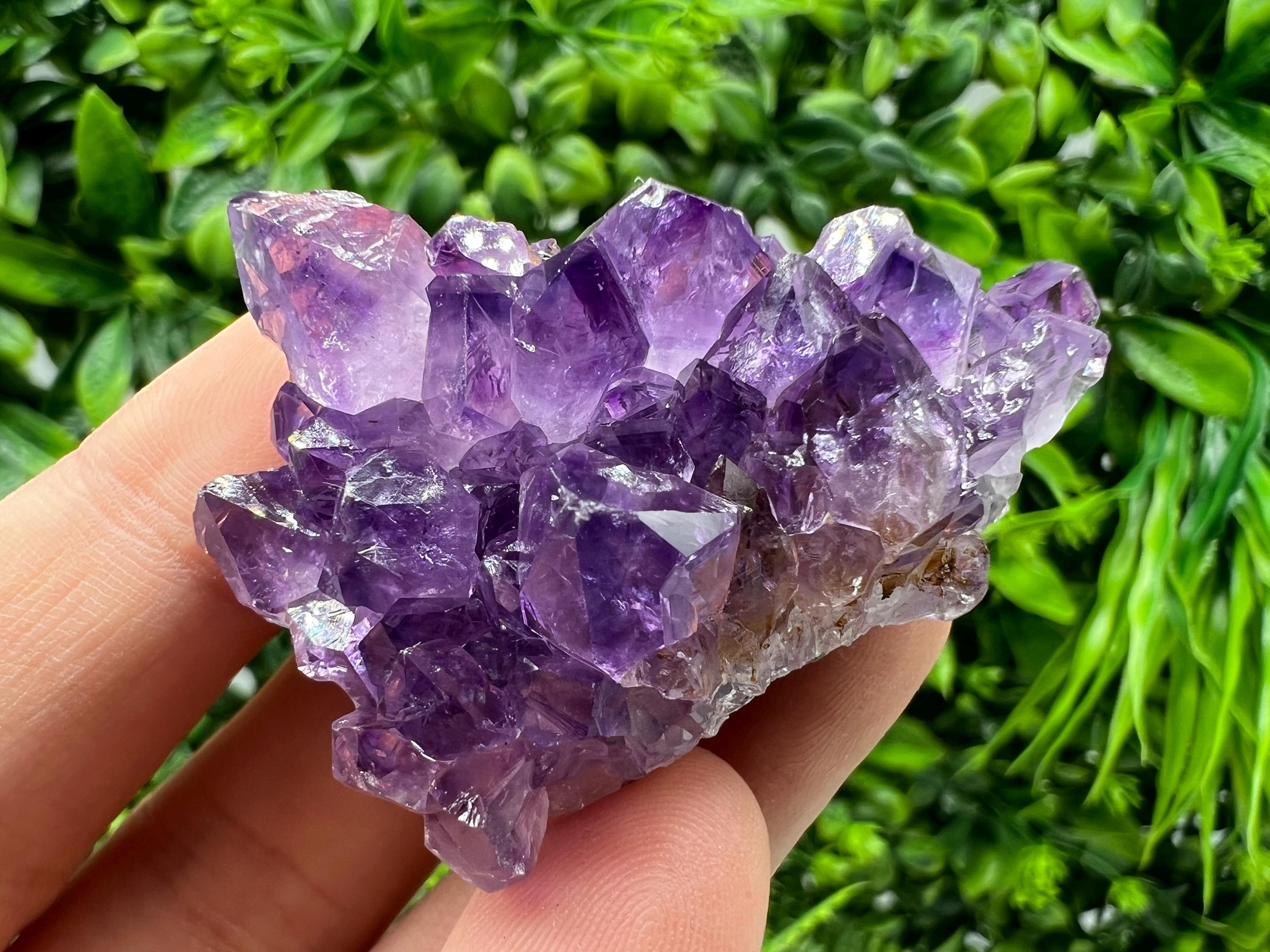 Natural Purple Amethyst Crystal Cluster, Uruguay, Home Decor