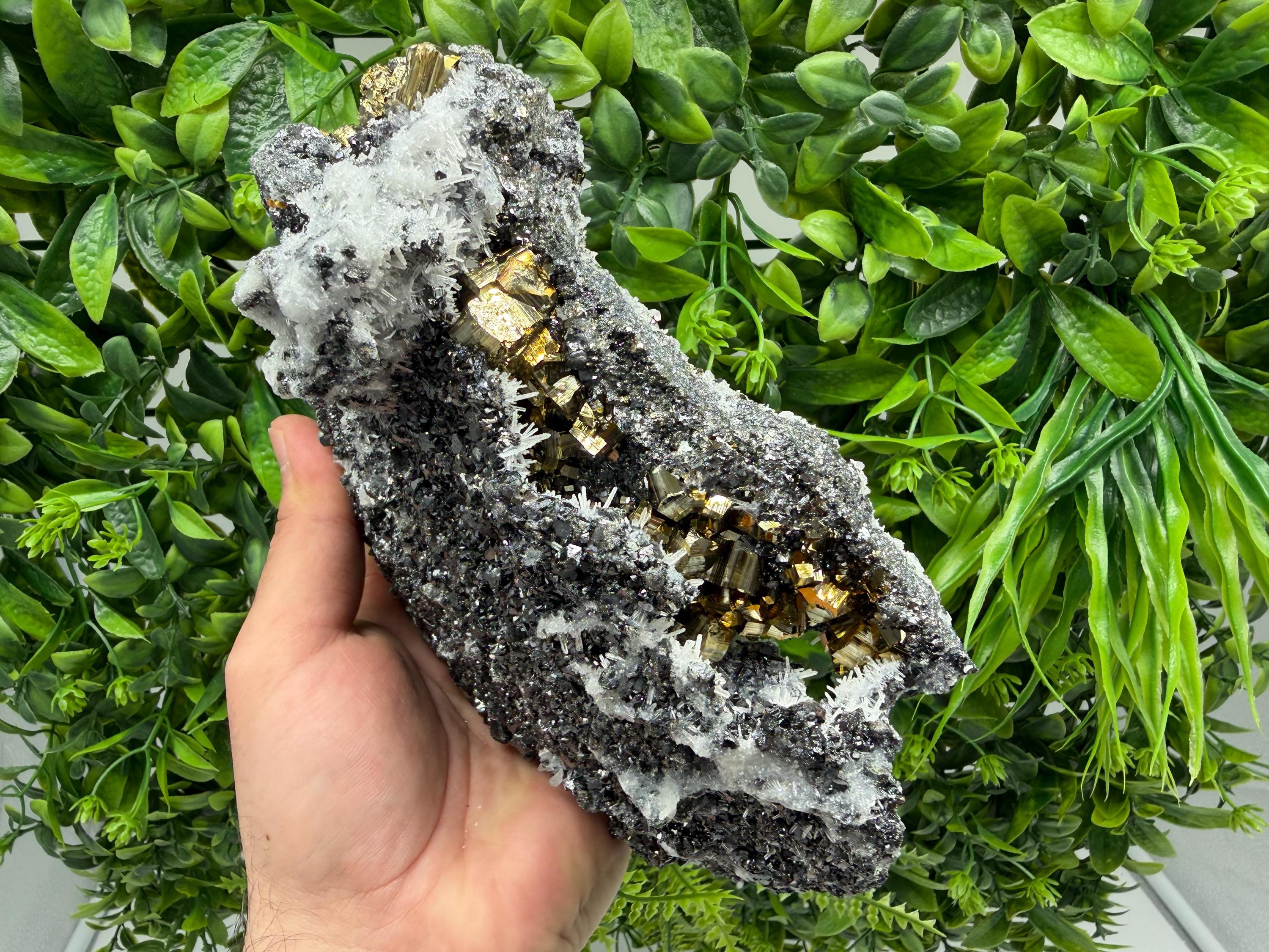 Pyrite Sphalerite Quartz  Mineral Specimen, Krushev dol Mine