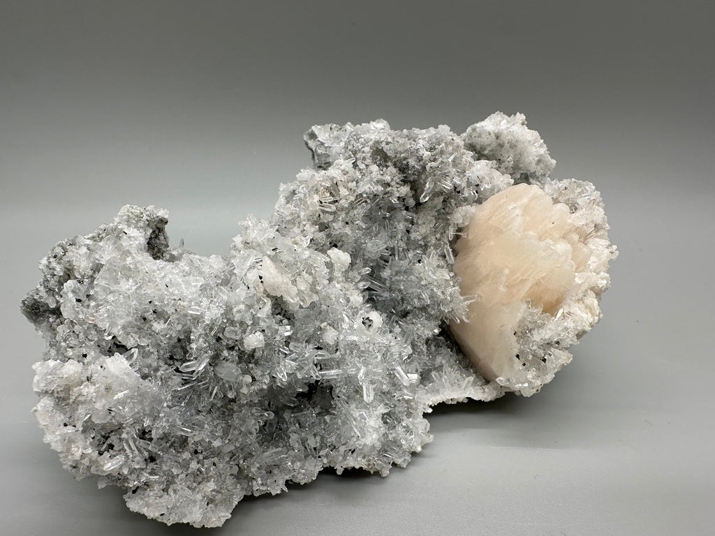 Calcite on Quartz Specimen, Borieva Mine, Bulgaria