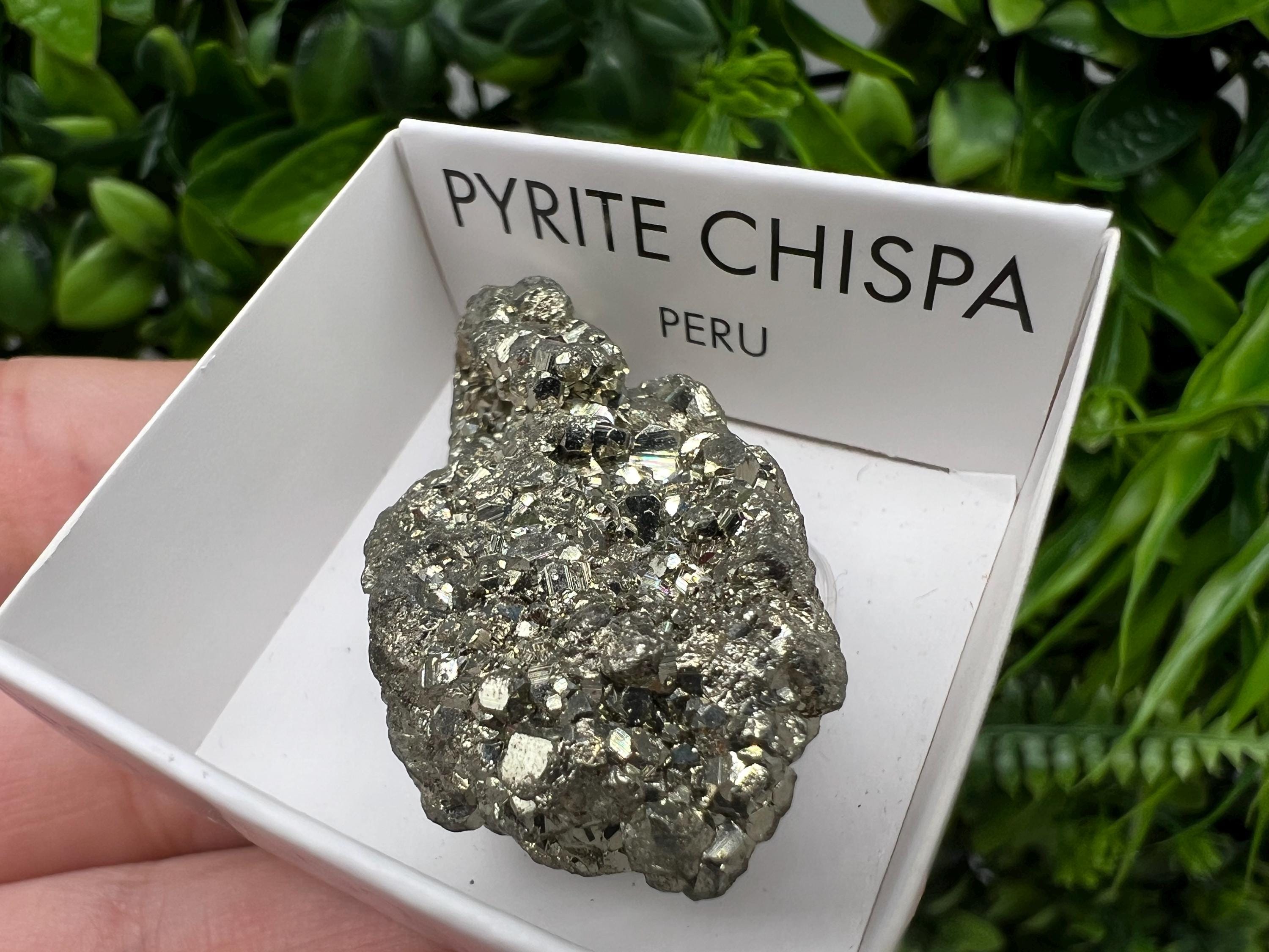 Peruvian Pyrite Cube: Natural Gold Mineral Specimen, Home Decor Stone (4/2.5cm