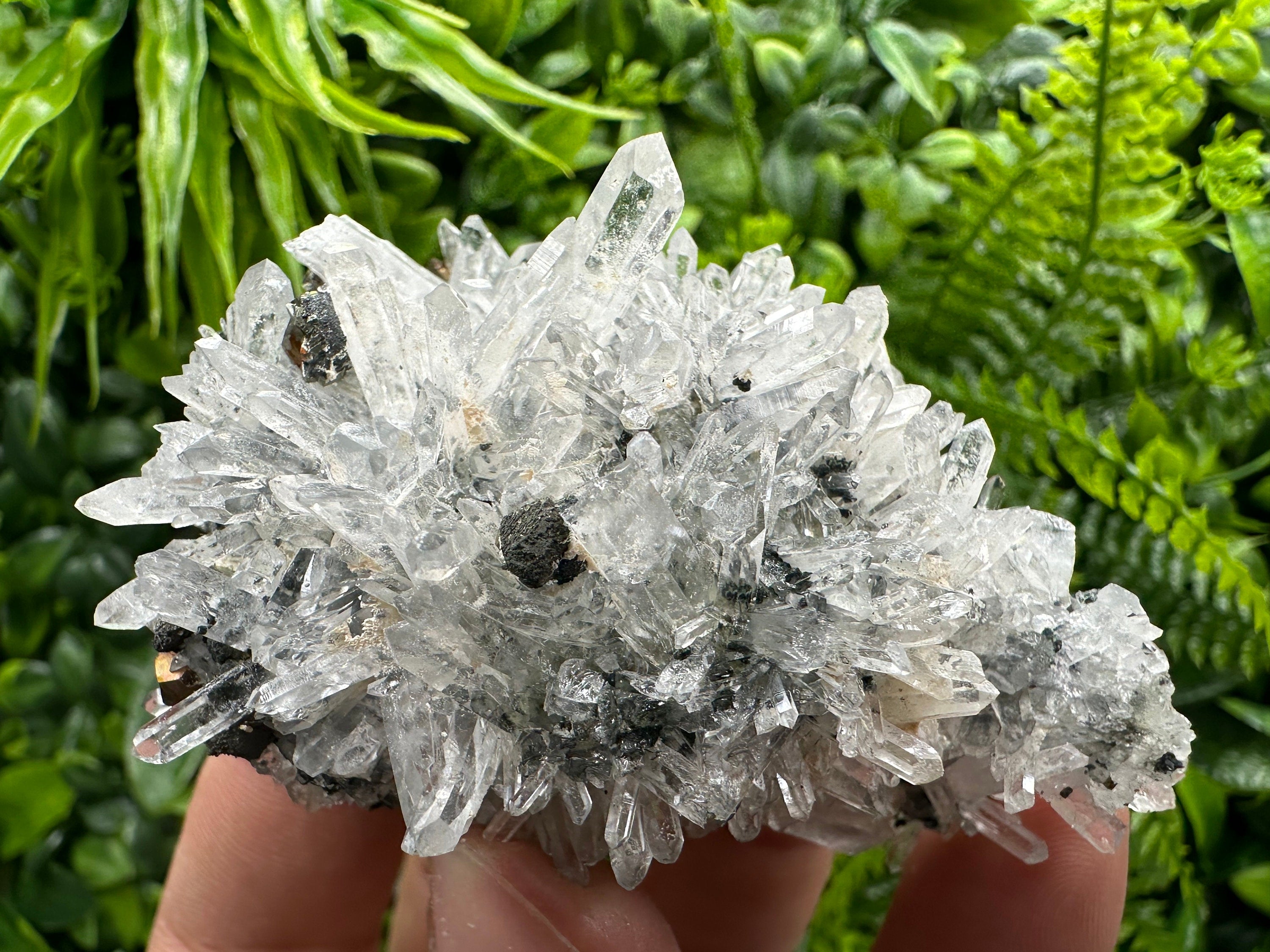 Pyrite Hematite Quartz Calcite Cluster Mineral Specimen