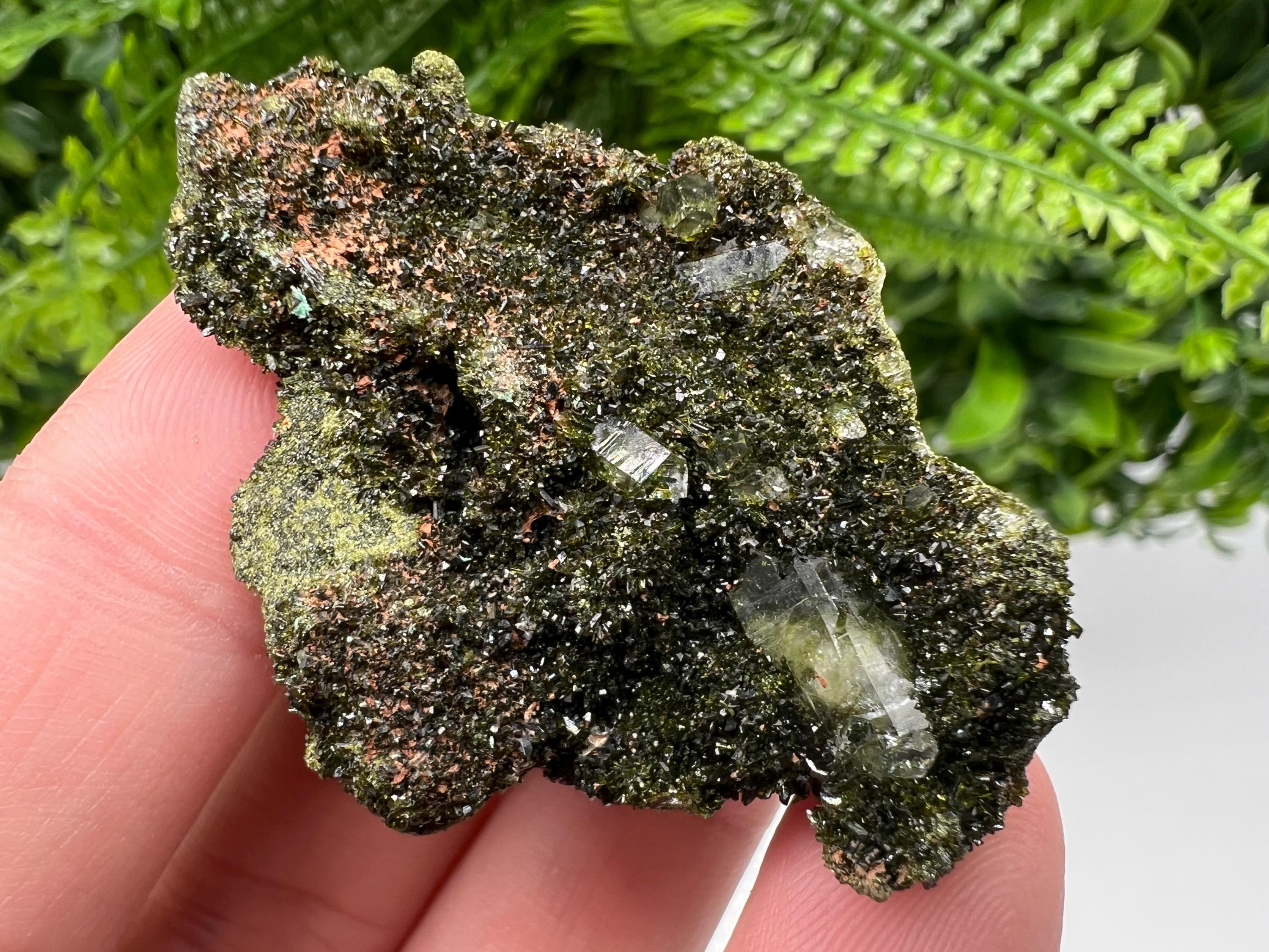 Stunning,Epidote with Quartz from Hakkari Turkey,Rainbow EPIDOTE,Mineral,Collection,Collection’s,GIFT,Epidote Crystal,Epidote from Turkey