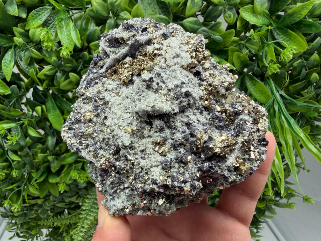 Sphalerite Quartz Pyrite Mineral Specimen: Madan Bulgaria Rare Crystal
