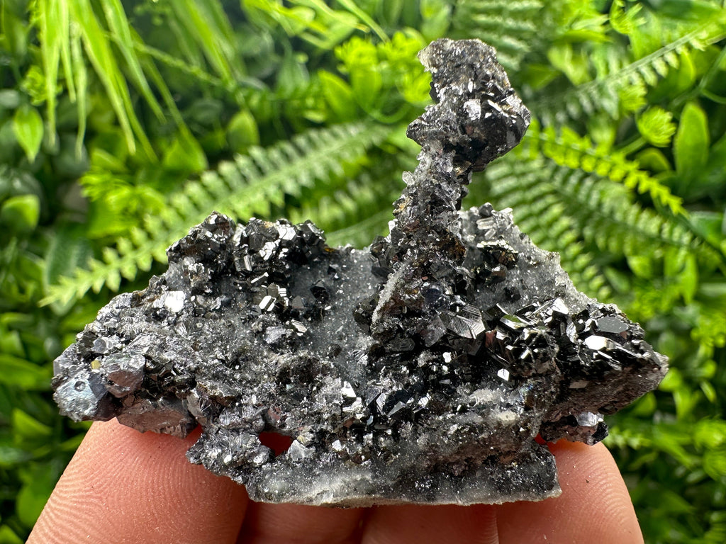 Galena Pyrite Sphalerite on Quartz Crystal, Bulgaria Mineral Specimen