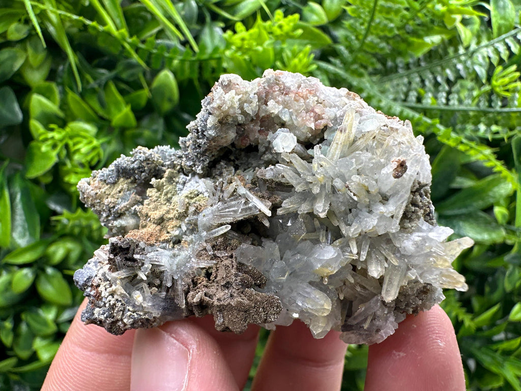 Quartz with Hematite, Chlorite, and Dolomite, Bulgaria Crystal Stone