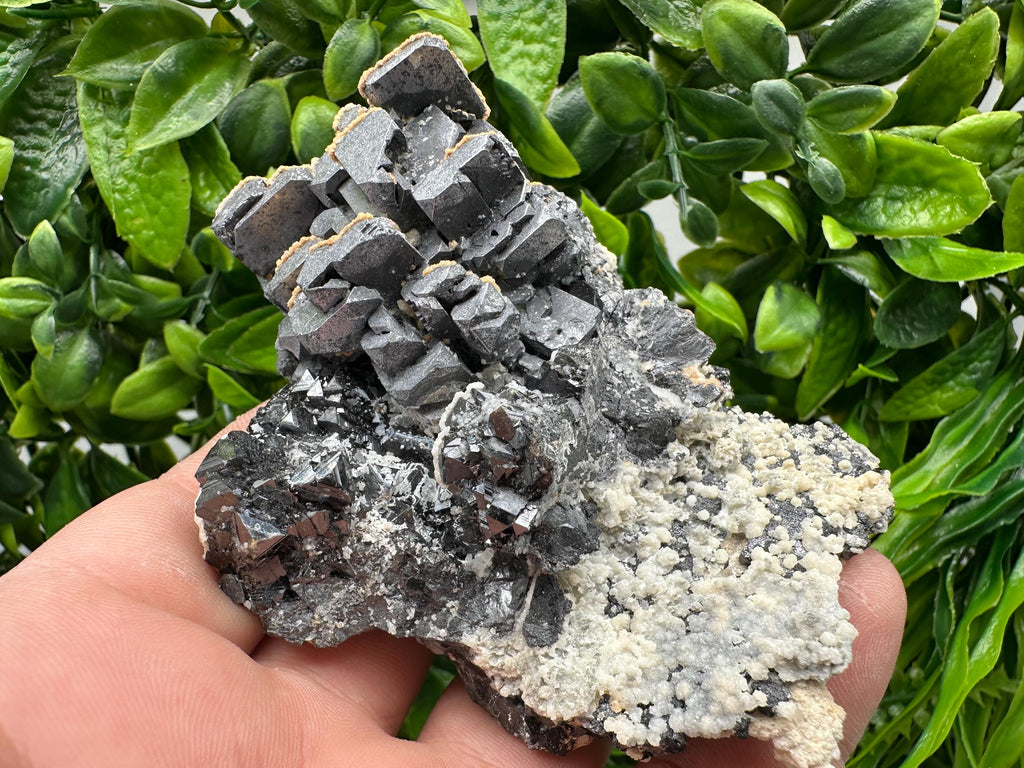Skeletal Galena with Sphalerite and Calcite - Madan, Bulgaria