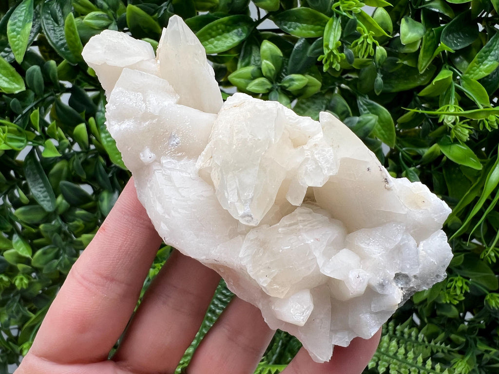 Bulgarian Calcite on Green Quartz, Laki Djurcovo Mine