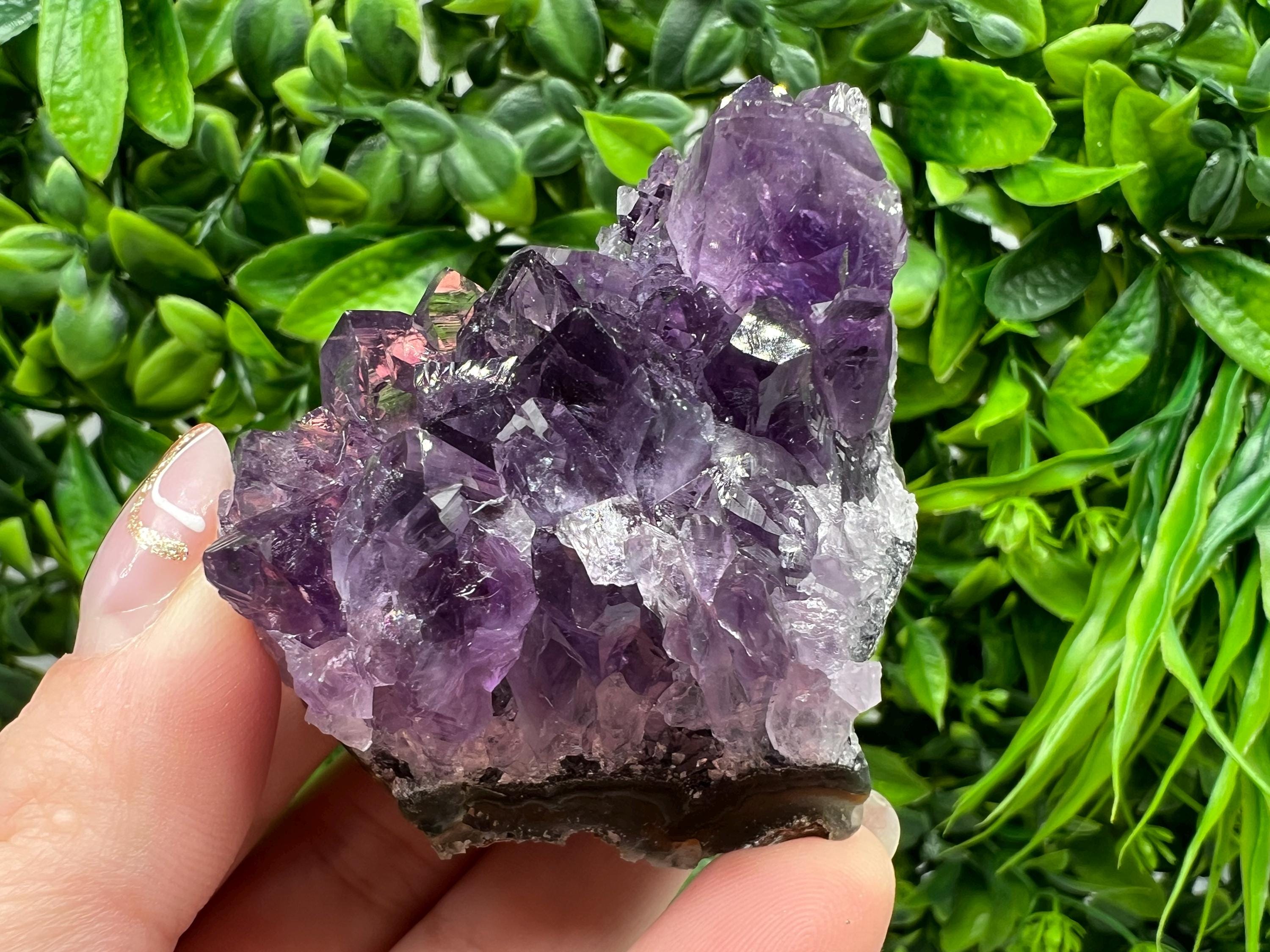 Uruguay Amethyst Crystal: Purple Quartz Home Decor, Energy Stone