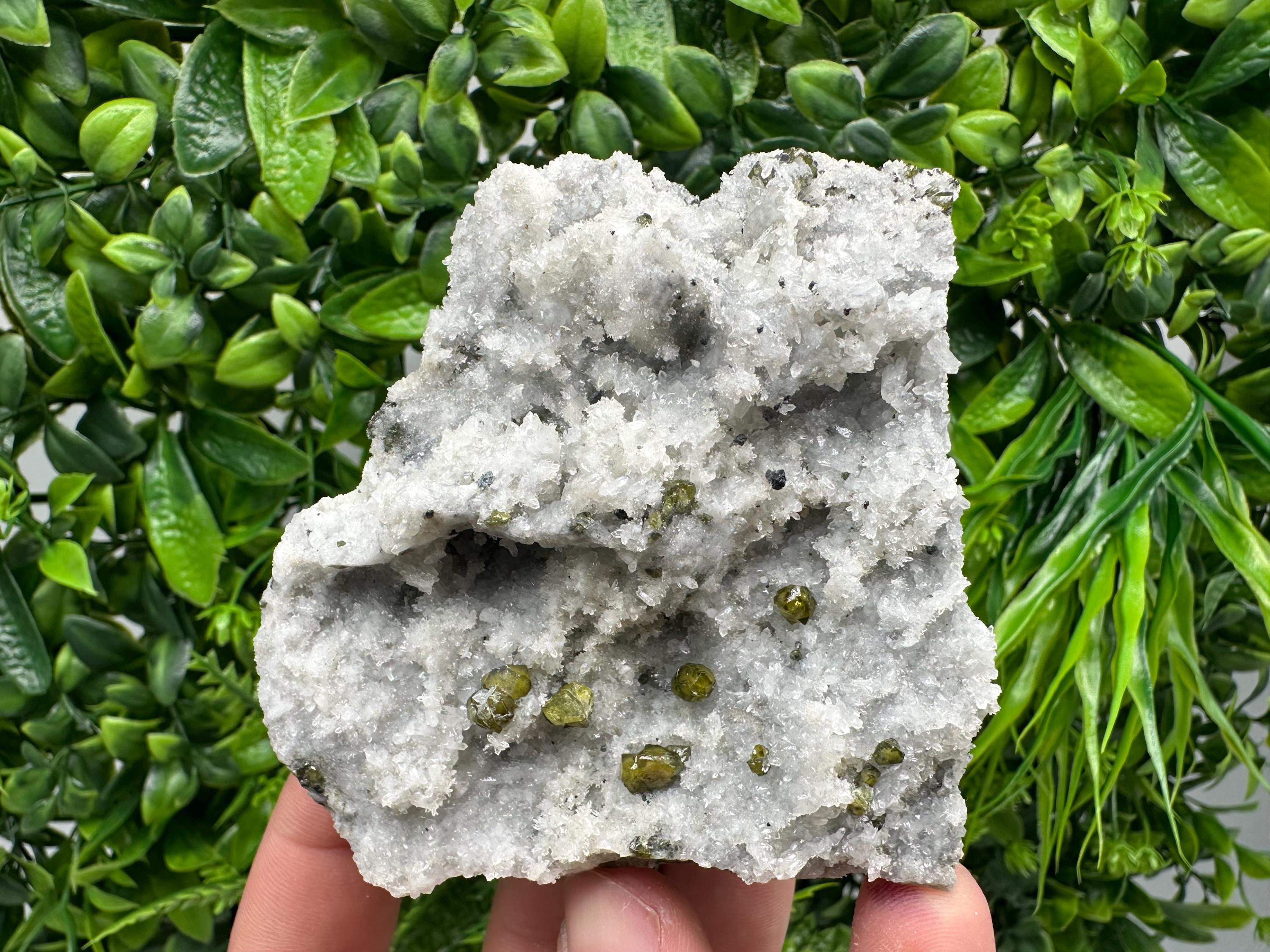 Green Cleiophane Sphalerite Gem on Quartz, Mineral Collection