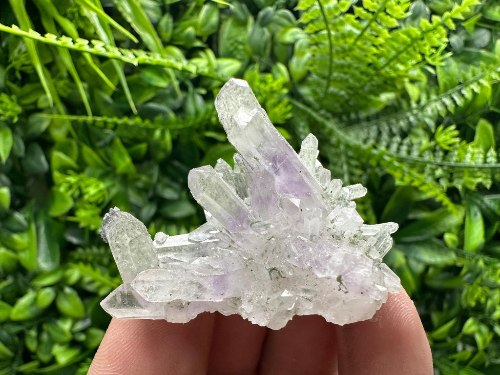 Amethyst Quartz with Calcite and Chlorite, Rare Mineral Specimen