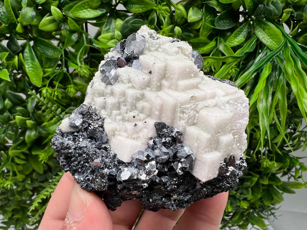 Stunning Shpinel Galena on Sphalerite,Calcite from Borieva mine,Madan,Bulgaria,Natural,collectible mineral specimen,home decor,collectible’s