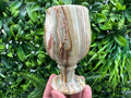 Vintage Onyx Goblet: Natural Stone Wine Cup, Barware