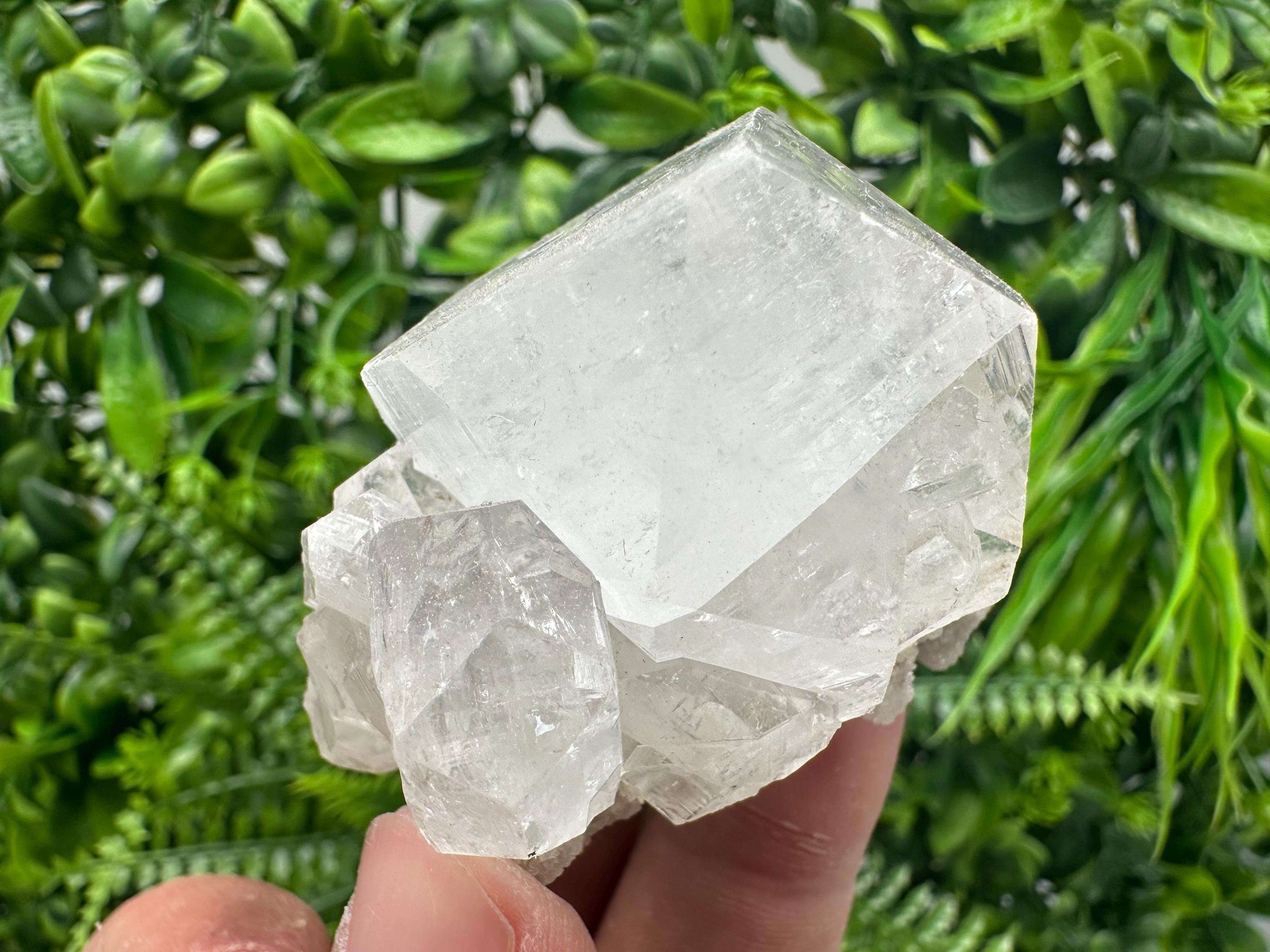 Apophyllite Stilbite on Chalcedony Specimen, India Crystal