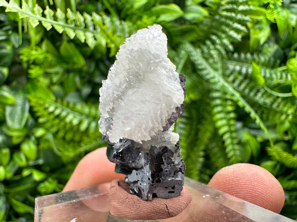 Skeletal Galena, Pyrite, and Calcite Mineral Specimen