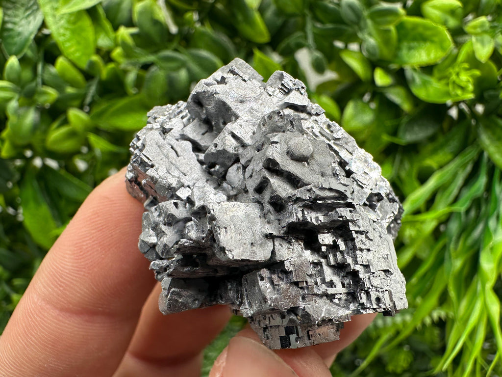 Skeletal Galena on Sphalerite: Natural Mineral Crystal Decor