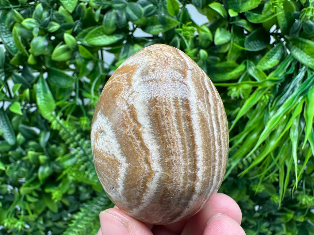 Polished Aragonite Stone Egg: Handmade Home Decor, Healing Crystal