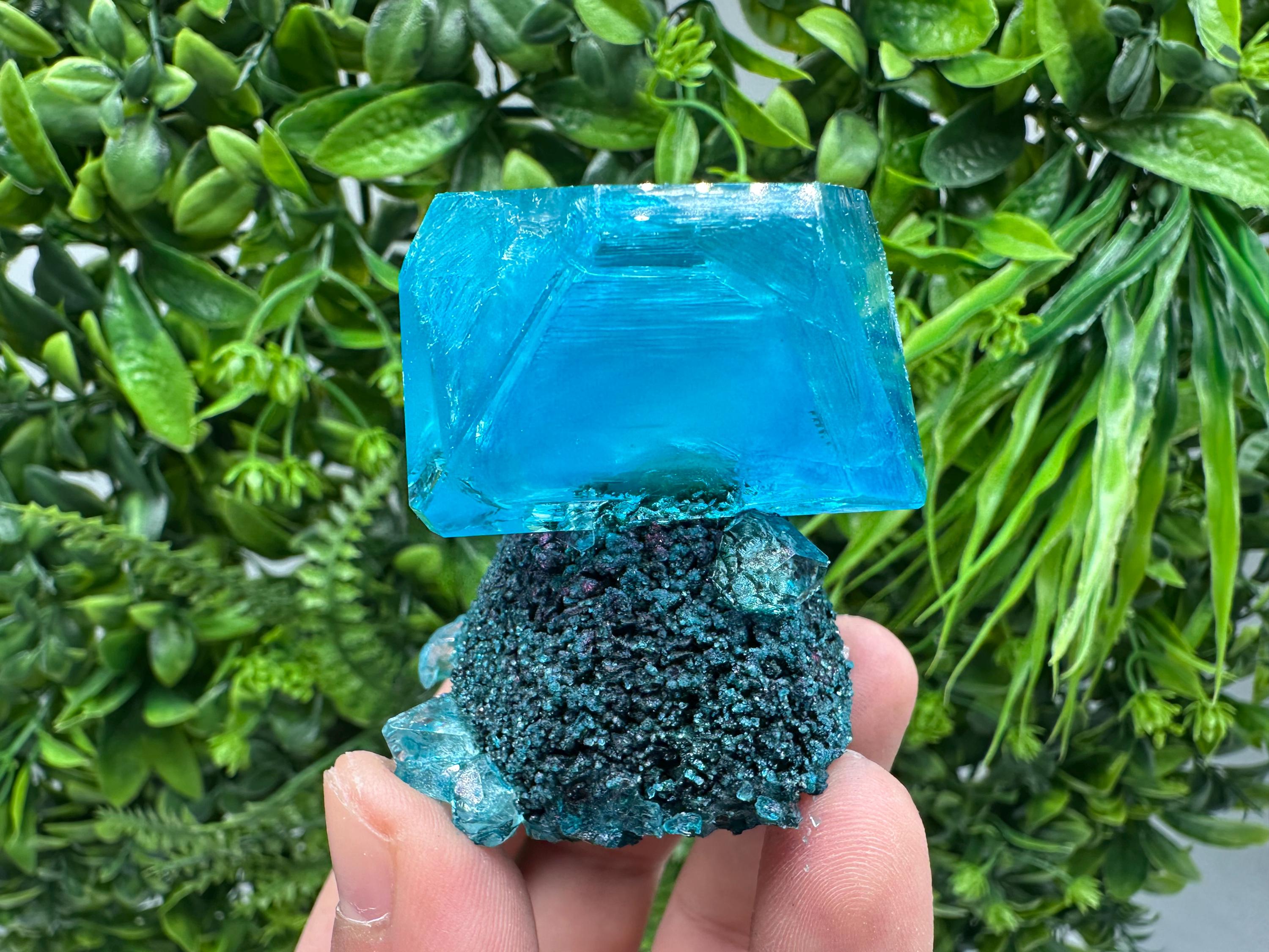 Exceptional Turquoise ALUNITE Aqua Crystal on Matrix UV Active, lab minerals