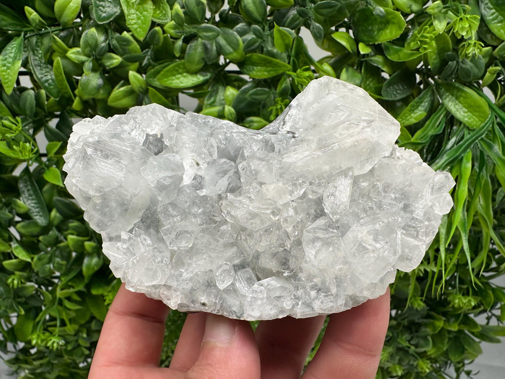 Transparent Apophyllite on Chalcedony, India Mineral Specimen