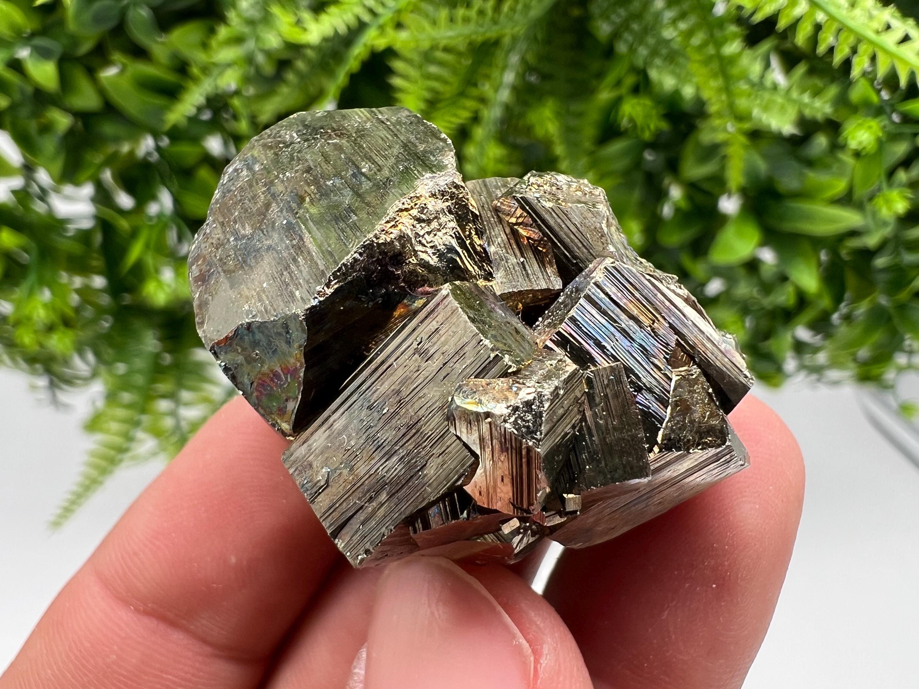 Wonderful Red Pyrite,Hematite,Rainbow Pyrite cluster,from Borieva mine,Bulgaria,natural minerals collection crystal,home decor stone,pyrite