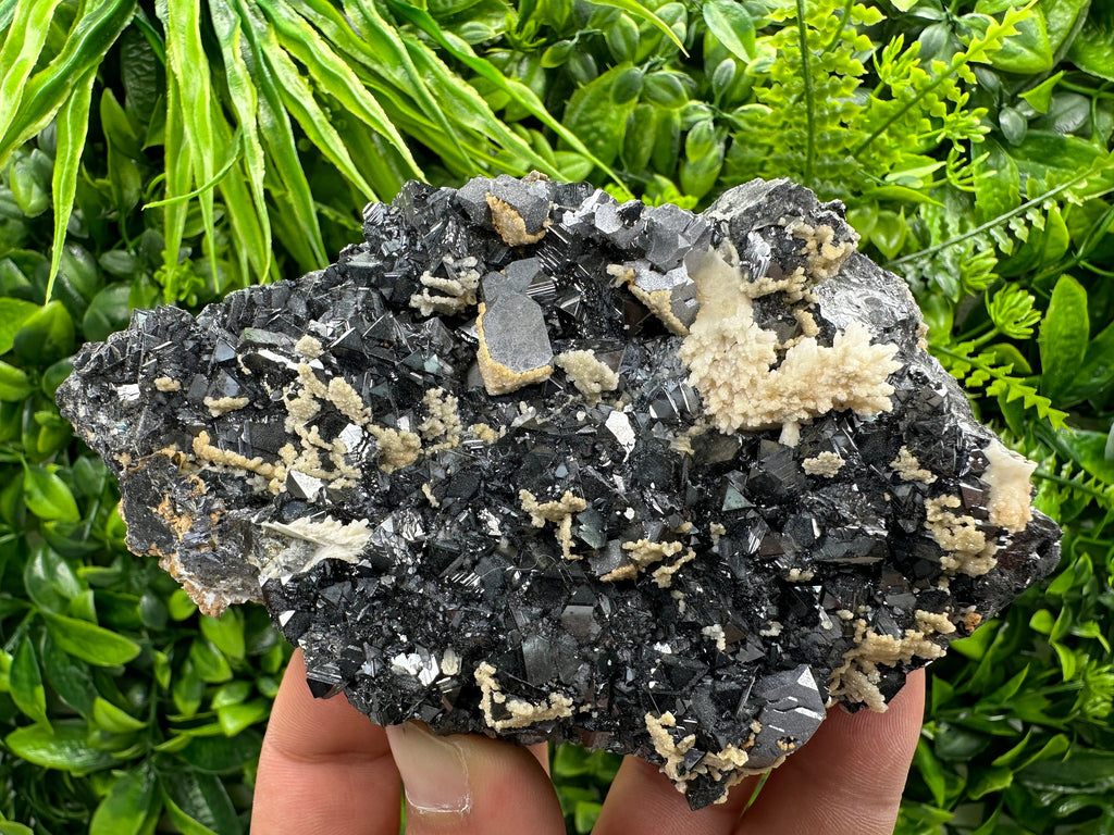 Galena, Calcite, and Sphalerite Mineral Specimen: Borieva Mine, Bulgaria