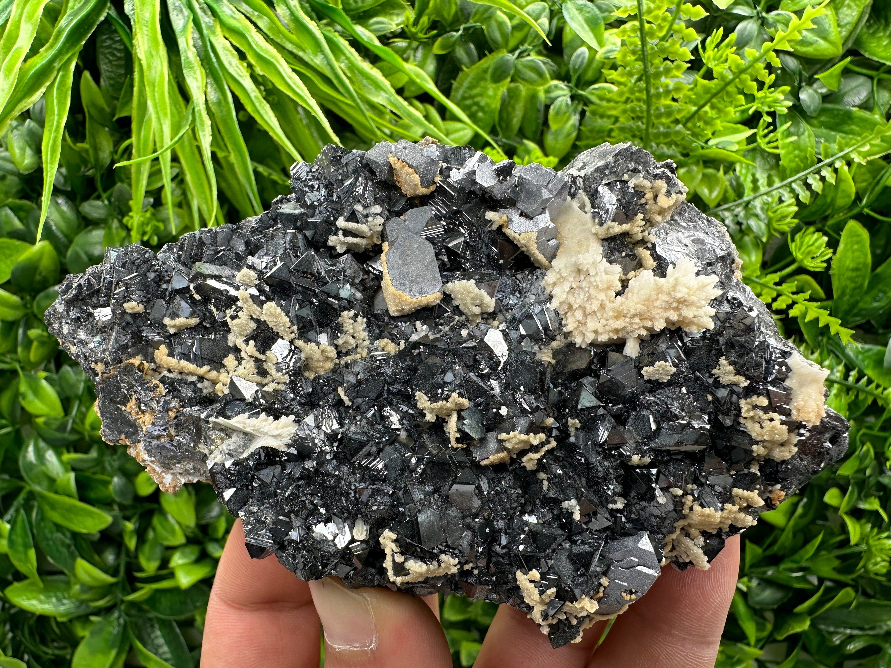Galena, Calcite, and Sphalerite Mineral Specimen: Borieva Mine, Bulgaria