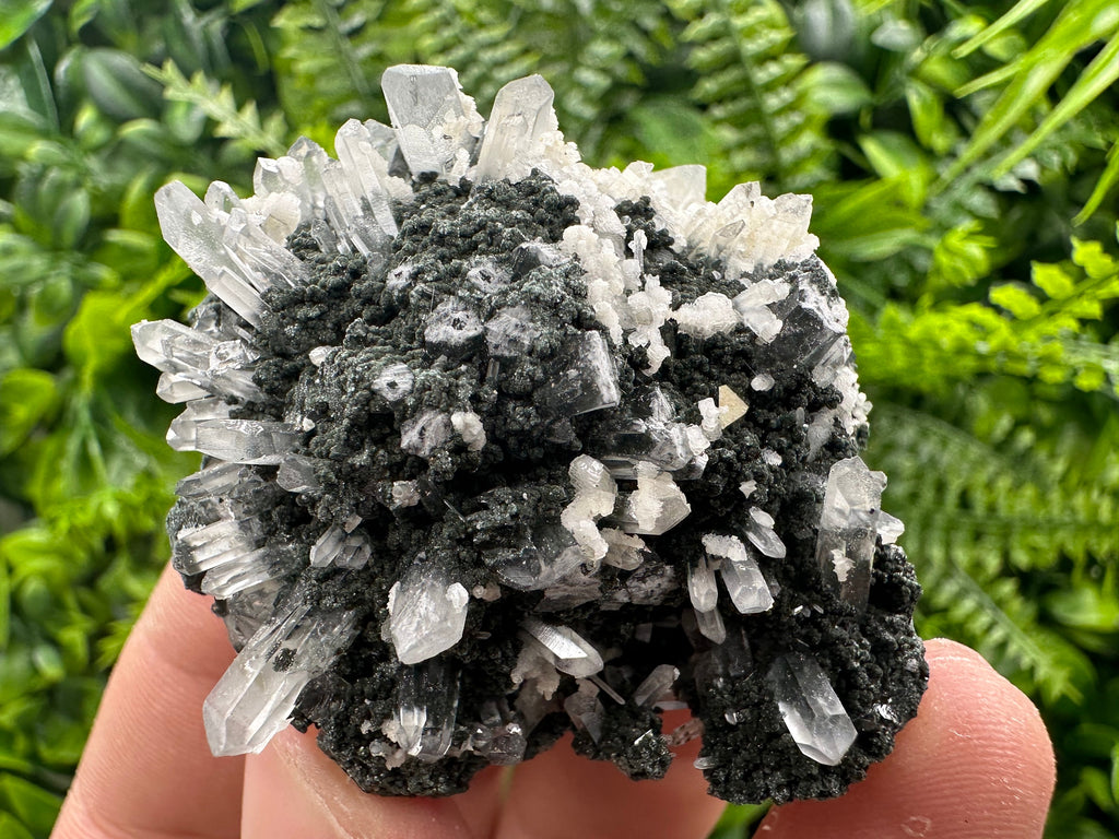 Quartz with Calcite and Chlorite: Borieva Mine, Bulgaria