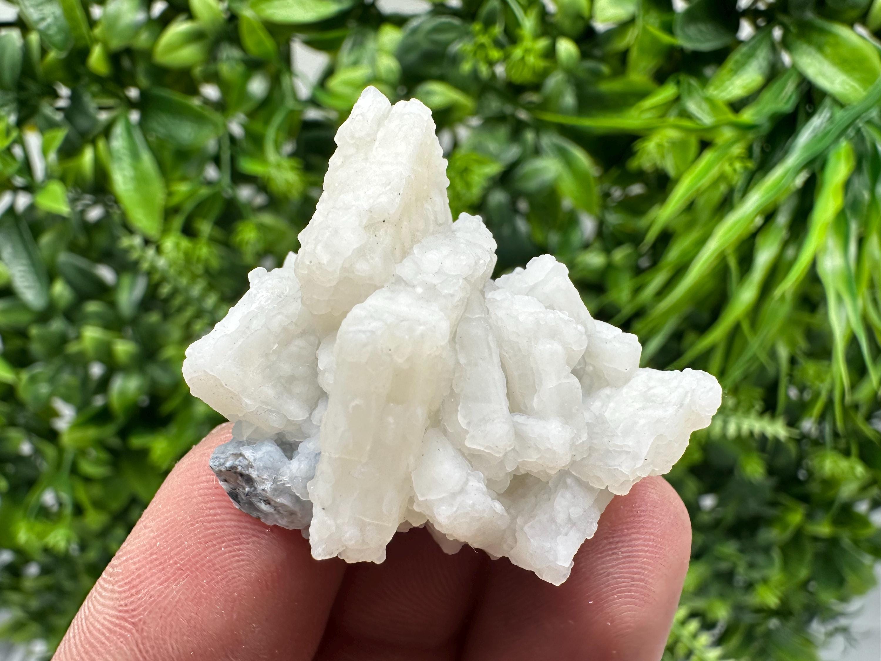 Rare Fluorescent Calcite after Barite on Chalcedony - Androvo Mine, Bulgaria