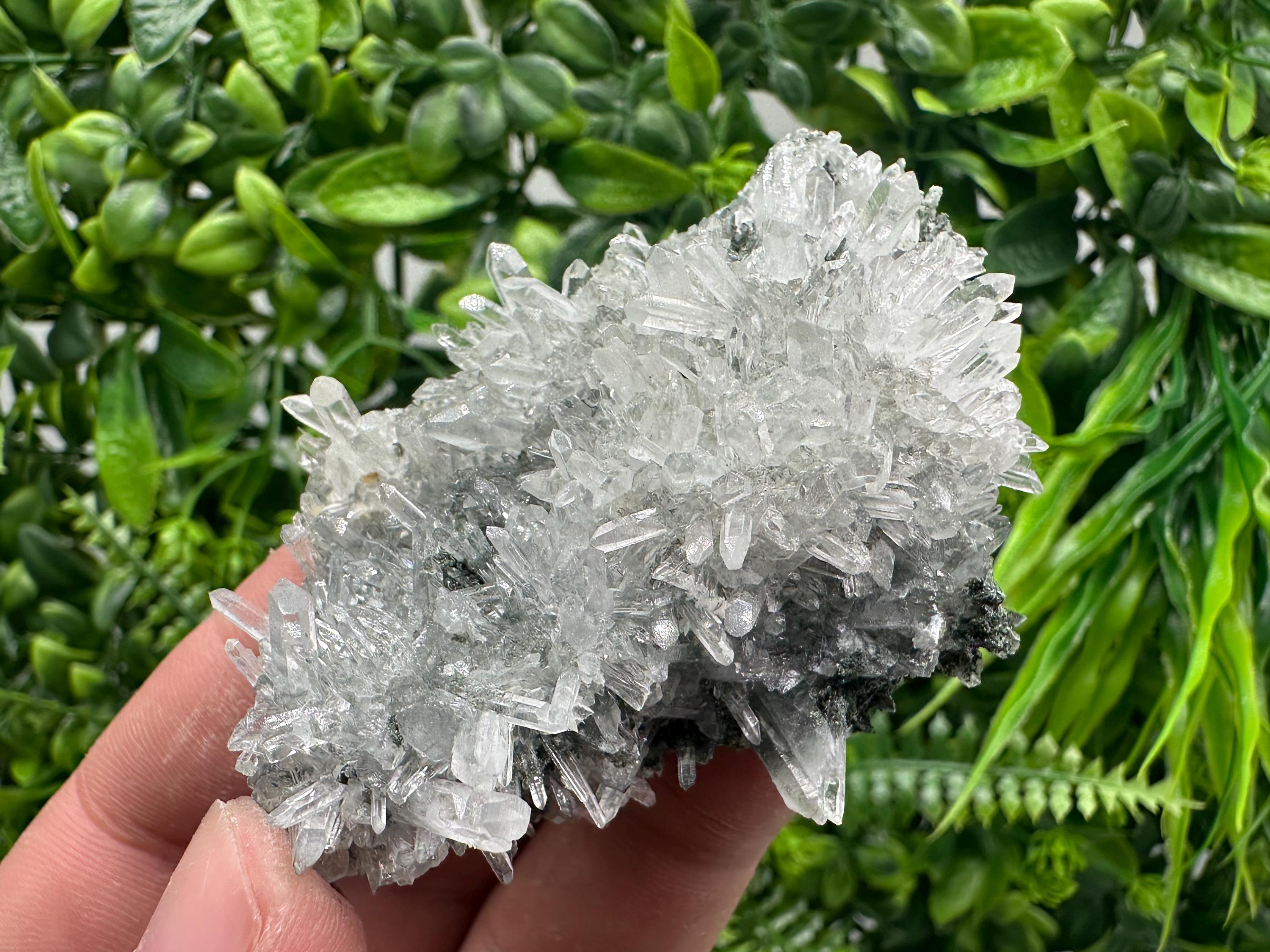 Transparent Quartz on Chlorite Matrix, Bulgaria Mineral Specimen
