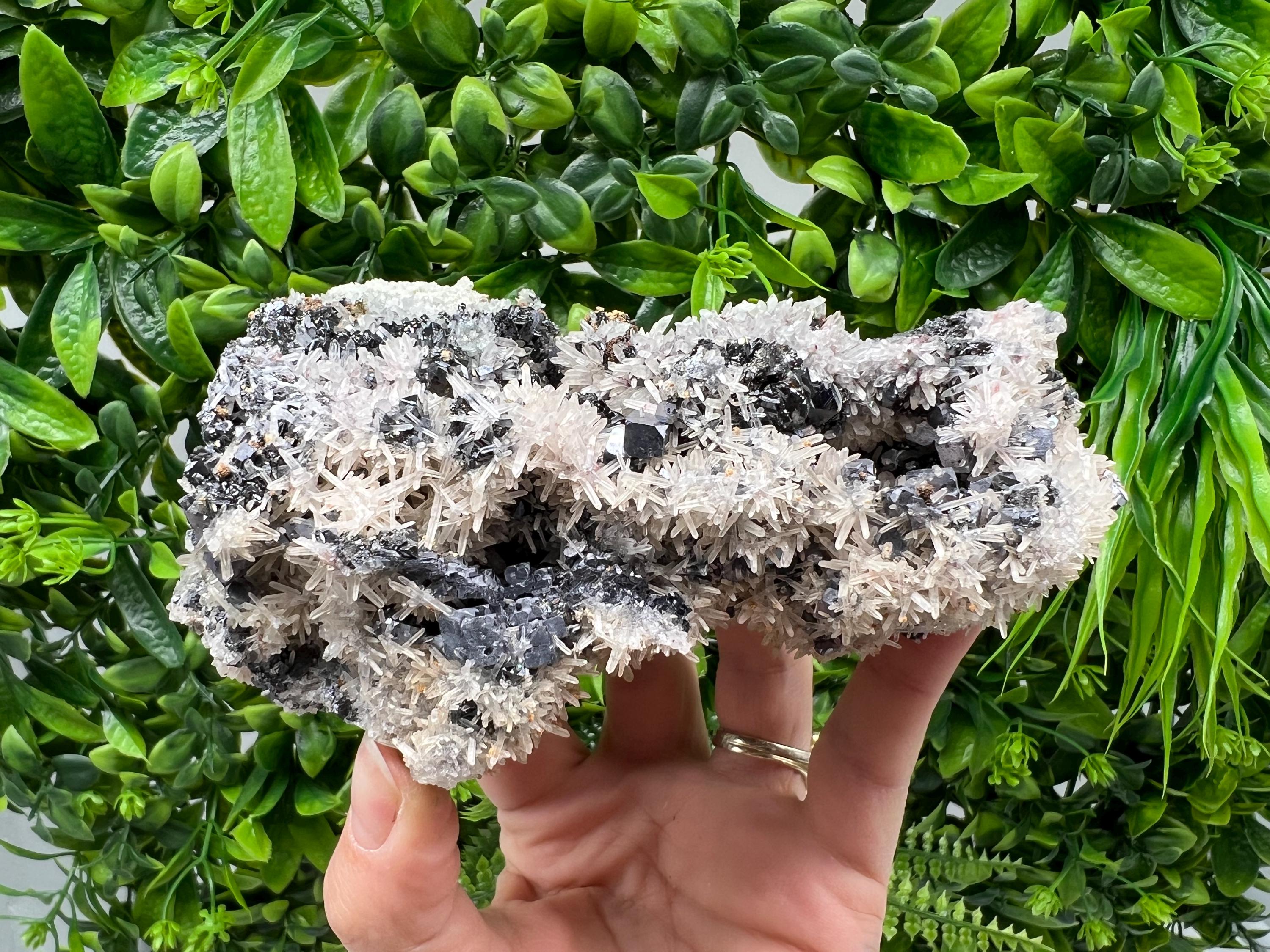 Galena Cluster with Siderite and Quartz, 9th September Mine, Bulgaria