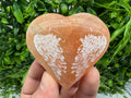 Selenite Heart with Angel Wings Selenite Charging Plate Crystal Charging Dish – Reiki Healing Crystal – Spiritual Altar Decor Angel Energy