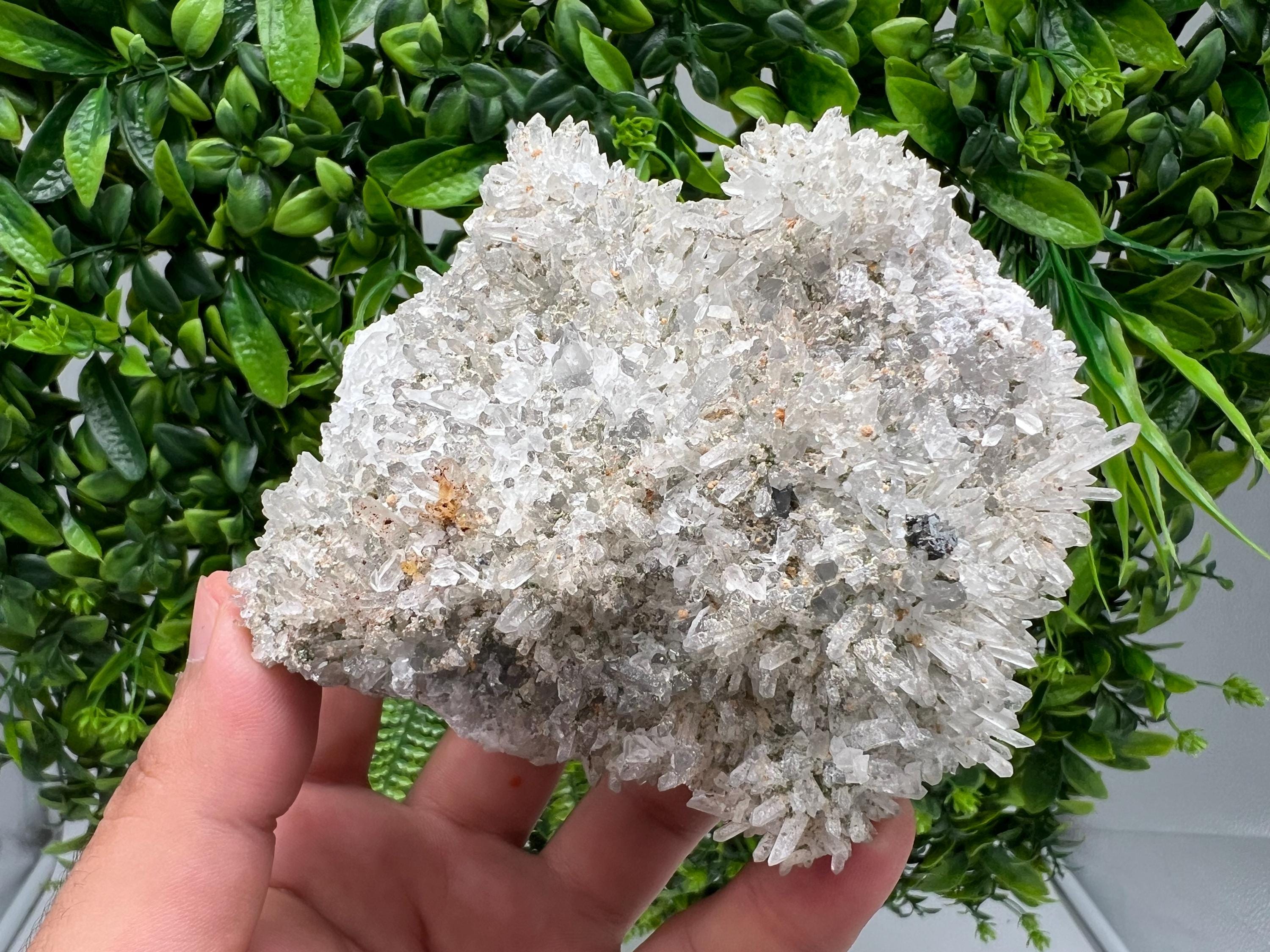 Stunning Quartz whit Siderite,Sphalerite,Hematite from 9th September mine,natural,collectible mineral specimen,home decor stone,gift,crystal